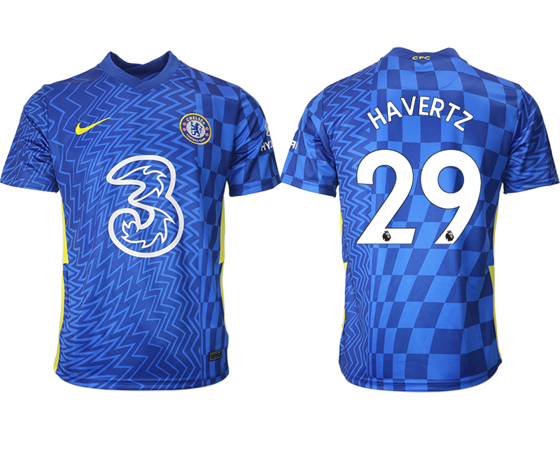 Men 2021-2022 Club Chelsea FC home aaa version blue #29 Soccer Jersey